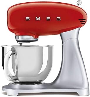 Smeg SMF02RDUS 5 Quart Stand Mixer, Red