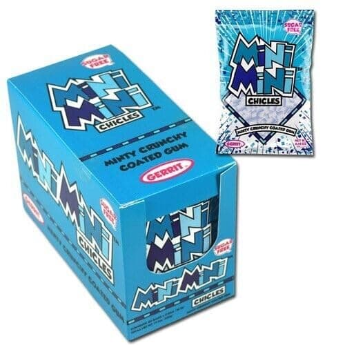 Gerrit’s Mini Mini Chicles, Sugar Free Mint Gum, 0.58 Ounce Pouches - 20 Count Display Box