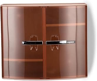 Nayasa Bathroom Cabinet | Plastic Cabinet | Storage Box Cabinet | Storage Unit | Strong Durable | Classy Design for All Home Types| Suits All Furniture | Brown