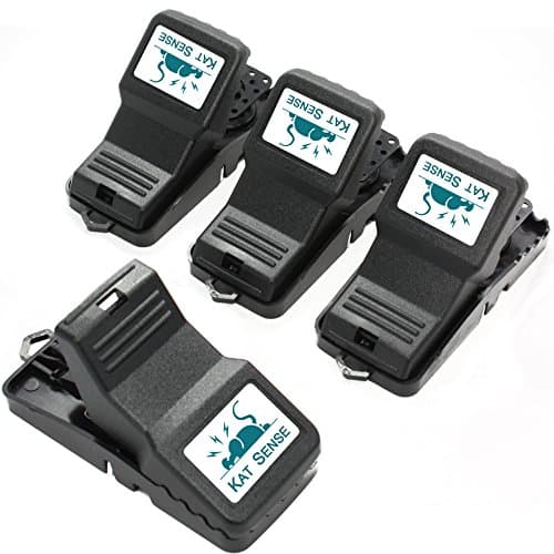 Kat Sense Indoor Mouse Traps, A Humane Snap Trap That Works, Quick βN Effective Pack of 4 Reusable Outdoor Multi Catch Solution for Smart Mice