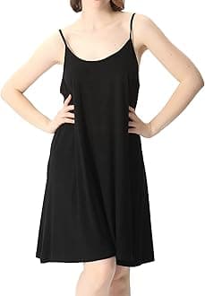 Lu's Chic Women's Nightgown Cami Cotton Sleepwear Plus Size Sleeveless Loungewear