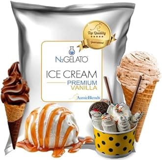 Premium Vanilla Ice Cream Mix For Soft Serve, Rolled Ice Cream, Gelato, Liquid Nitrogen, 1-Pack, Imported