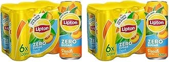 Zero Sugar, Peach Iced Tea, 320Mlx6 (Pack of 2)