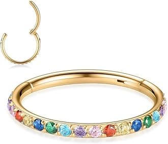 FUNLMO 20G 18G 16G 12G Nose Ring Hoop Conch Rook Daith Helix Tragus Piercing Jewelry 316L Surgical Steel Cartilage Earring Conch Hoop Earring Septum Jewelry Belly Lip Ring 5mm to 14mm