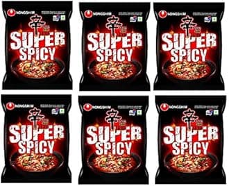 Red Super Spicy Noodles 120gm*6Pack (Pack of 6) (Imported)