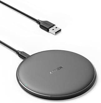 Anker Wireless Charger,313 Wireless Charger(Pad) Qi-Certified 10W Max for iPhone 12/12 Pro/12 Mini/12 Pro Max,Se 2020,11,Airpods(No Ac Adapter,Not Compatible with Magsafe Magnetic Charging) Black