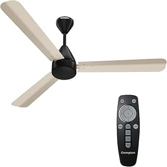 Energion Hyperjet 1200mm BLDC Ceiling Fan | Point Anywhere Remote Control | BEE 5 Star Rated Energy Efficient | Superior Air Delivery | Anti-Rust | 2 Year Manufacturer Warranty | Ivory Black