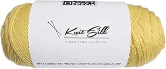 Knitsilk 100% Merino Wool Yarn | 200+ Yards| 100gx2 Count |200 Grams |Handcrafted Material for Knitting, Crocheting & Weaving| Pack of 2