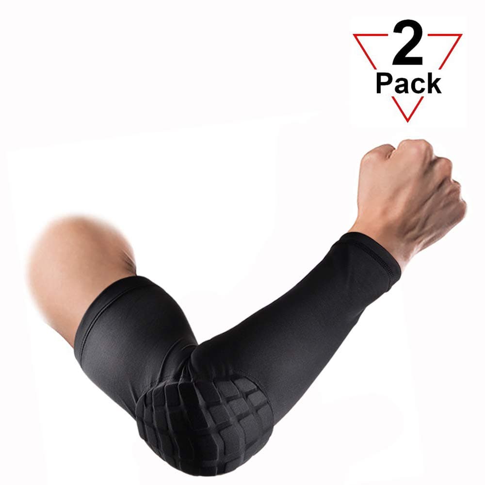 AceList 2 Pcs Shield Shape Crash Proof Elbow Pads Arm Sleeve Pads Brace Protector Gear