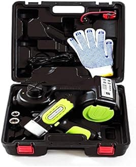 Electric Car Jack Kit Hydraulic Car Jack Stand Floor Jack 12V 5 Ton(11000lbs) 6.1″-17.7″ Auto Lifting for SUV Roadside Emergency Tool Portable Electric Jack Kit with Impact Wrench,Inflating Pump