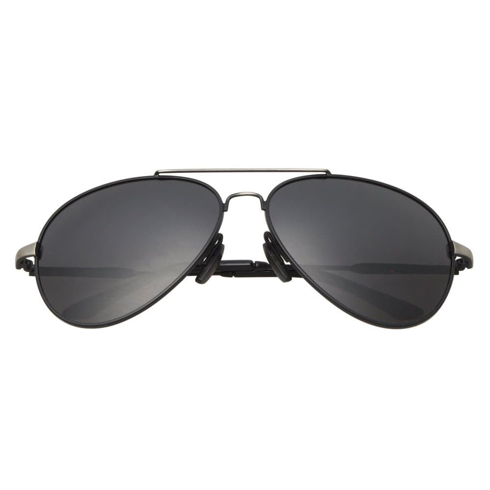 Roron Premium Aviator Polarized Sunglasses with Mirrored or Plain Lens ALA217 Black Frame
