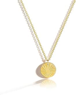 14K Gold Plated Necklaces for Women - Dainty Butterfly, Star of David, Moon and Star, Sun, Lotus, Infinity, Hummingbird, Bee,Boots,Chill,Sunflower Pendant Designs - Elegant Jewelry for Women