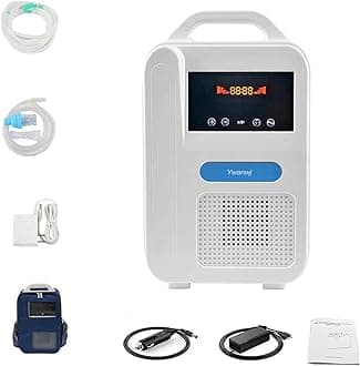Portable Oxygen Concentrator travel with Removable Rechargeable Battery oxygen+concentrator Rechargeable Oxygen Machine with Nebulizer Function Oxygen Generator for Home and Travel Car Use