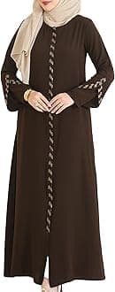istanbul styles Women's Abaya Long Sleeve Open Quarry Floor Length Zipper Floor Length Turkish Islamic Fashion