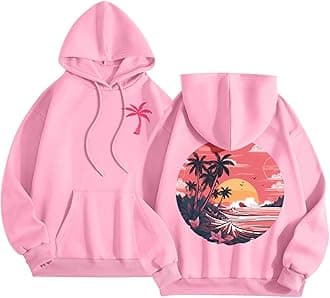 Puff Graphic Oversized Hoodies for Women Teen Girls Kids Trendy Cute Preppy Sweatshirt Long Sleeve Y2K Tops with Pockets