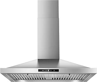Range Hood 30 inch, Vent Hoods 30 inch Stainless Steel, 450 CFM Ductless/Ducted Convertible Kitchen Hood with LED Light Baffle Filters, 3 Speed Exhaust Fan,Touch Control