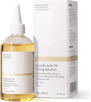 Glycolic Acid 7% Exfoliating Toner: Glycolic Acid Toner Gently Exfoliates 240ml - Glycolic Acid Toning Solution Reduces Skin Blemishes