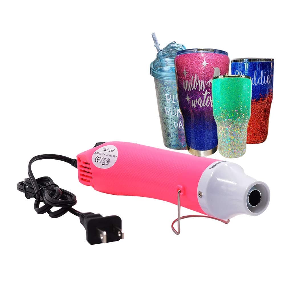 Bubble Buster Tool for Making Epoxy Glitter Tumblers,pecially-Made Mini Heat Gun for DIY Acrylic Resin Cups Tumblers,Seal Wax Melting,Remove Air Bubbles(Pink)