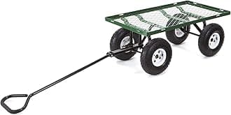 Gorilla Carts GOR400-COM Steel Garden Cart with Removable Sides, 400-lbs. Capacity, Green