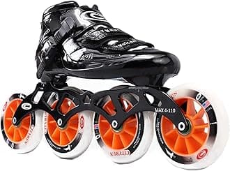 Professional Inline Speed Skates, 4 Wheels Carbon Fiber Skating Shoes Single Row Roller Skates,High Performance Speed Straight Skate Outdoor Inline Skate for Adult Children Unisex