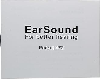 Dishan Both Ear Pocket Hearing Aid Machine for Ear, Long Battery Life 8 Volume Setup for Old Age Hear Device With 2 Receiver Model Unisound - 172, White