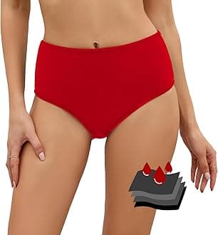 Leoparts Period Swimwear Leakproof Bikini Bottoms Black High Waisted Coverage Swimsuit Bottom for Girls Teens Women