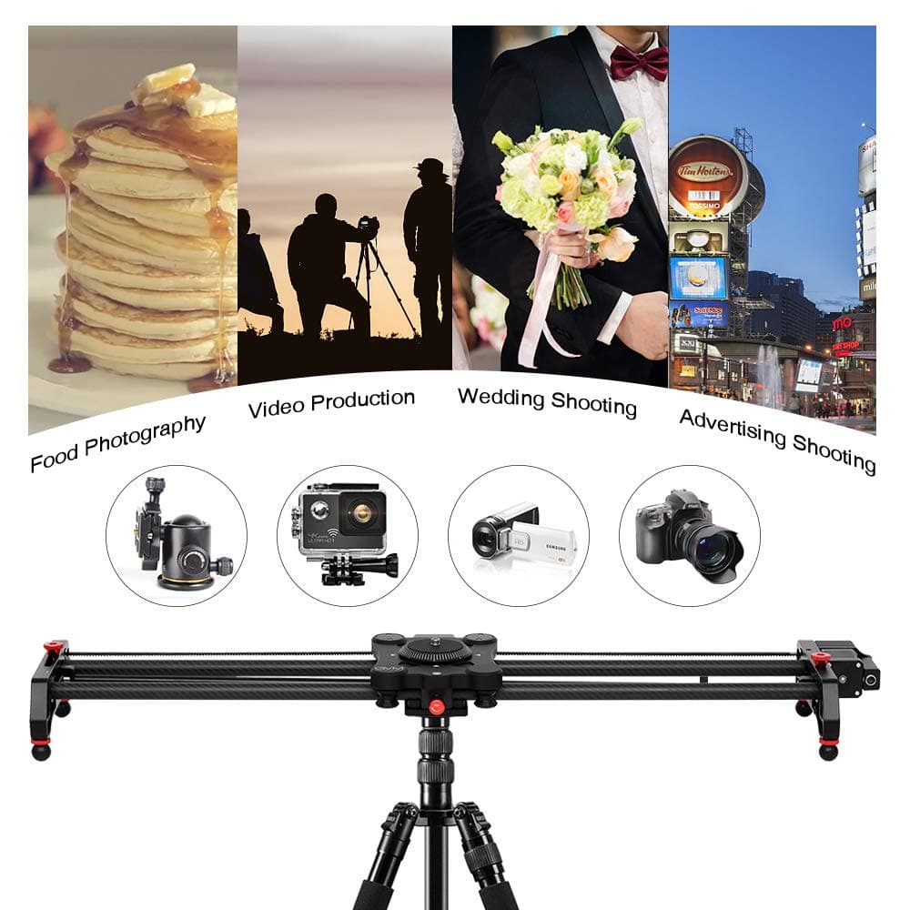 GVM Great Video Maker Motorized Camera Slider Track Dolly Sliders rail System with Motorized Time Lapse and shot, with Remote Controller, 120 Degree Panoramic Shooting 49" 120cm