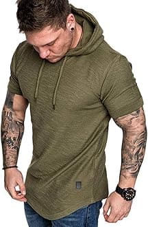 LexiartMens Fashion Athletic Hoodies Sport Sweatshirt Solid Color Fleece Pullover