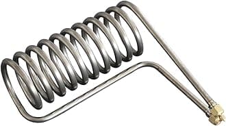 Titanium Tube Cooling Coil Evaporator Heat Exchanger for 2HP Seawater Aquarium Chiller Fish Tank Seafood Pond (2HP-10.5turns)