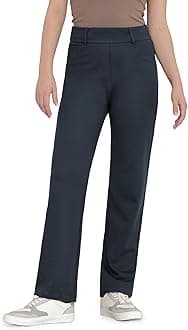 Womens Dress Pants Work Business Pants Tummy Control Office Straight Leg Professional Blue Trousers Regular 31" Inseam High Waisted Ladies Slacks
