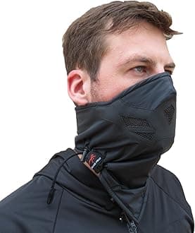 Grace Folly Half Face Mask for Cold Winter Weather. Use this Half Balaclava for Snowboarding, Ski, Motorcycle. (Many Colors)(Black)