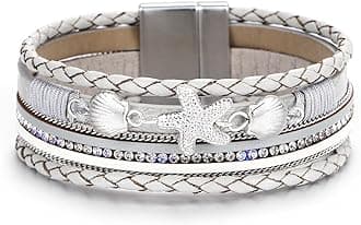 Leather multilayer bracelet Ladies bracelet women closure