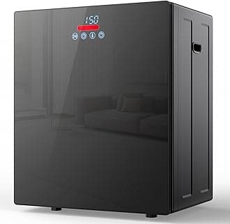 EUHOMY 1.5 Cu.ft. Portable Clothes Dryer, 850W Compact Dryer with Exhaust Hose, Mirror Finish, LCD Touch Panel, 4 Drying Modes, 5.5lbs Capacity, Portable Dryer for Apartments, Dorms, Rvs, Black