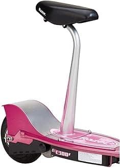Razor E300S Seated Electric Scooter for Kids Ages 13+ - 9" Pneumatic Tires, Removable Seat, Up to 15 mph and 40 min of Ride Time, for Riders up to 220 lbs