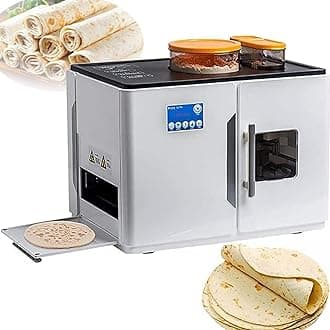 Qiang 1800 W Full Automatic Electric Roti Robot Flatbread Tortilla Roti Magic Fully Making Machine Rotimatic Roti Maker,Entire Process from Doughball to Puffy Roti,One-Click Production
