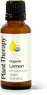 Organic Lemon Essential Oil 100% Pure, USDA Certified Organic, Undiluted, Natural Aromatherapy, Therapeutic Grade 30 mL (1 oz)