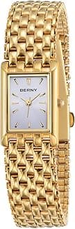 BERNY Gold Watches for Women Updated Ladies Quartz Wrist Watches Stainless Steel Band Womens Small Gold Watch Luxury Casual Fashion Bracelet Tools Included