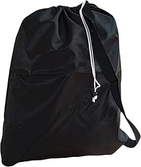 Small Laundry Bag, Drawstring, Carry Strap, Lock Closure, Color: Black, Size: 22x28, Pick from 16 Colors