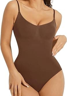 Shapewear, Bodysuit for Women, Tummy Control Bodysuit with Adjustable Straps, Seamless Snatched Body Shaper