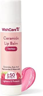 WishCare Tinted Lip Balm SPF 50 PA+++ | Brightening Lip Balm for Dark Lips | In-Vivo Tested | Kojic Acid & Niacinamide | For Women | 5g