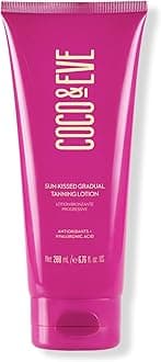 Coco & Eve Gradual Tanning Lotion - Streak-Free Hydrating Sunless Self Tanner, Fast-Drying Buildable Natural Glow, Infused with Moisturizing Hyaluronic Acid, Vegan, Cruelty Free | 6.76 Fl Oz