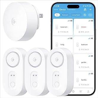 GoveeLife WiFi Water Leak Detector 3 Pack for Home, Water Sensor with 1804ft Long Monitoring Range, Remote Alert with Email & APP Push, Suit for Basement, Kitchen and Bathroom(Only Support 2.4G Wi-Fi)