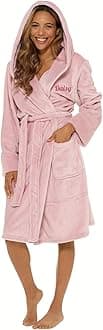 Style It Up Personalised Womens Robe Dressing Gown - Super Soft and Warm Fleece Bathrobe - Ideal for Gifting - Available in Range of Sizes and Colours