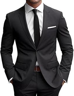 Wangyue 2 Piece Suit Men Slim Fit Suits for Mens One Button Men Suit Slim Fit Wedding Groomsmen Prom Homecoming Suits