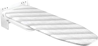Wall Mounted Ironing Board, Easy Installation and Storage, Folding, White RAL 9016