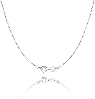 925 Sterling Silver Chain Necklace Chain for Women 1.1mm Cable Chains Necklace Upgraded Spring-Ring Clasp - Thin & Sturdy Women's Chains Necklaces 14 16 18 20 22 24 Inch