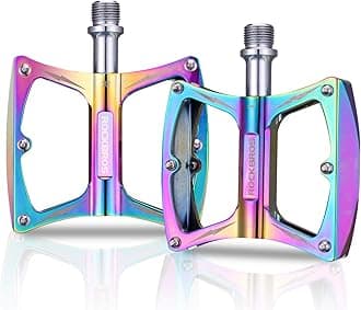 Rock BROS Mountain Bike Pedals 9/16" MTB Pedals Aluminum Road Bike Pedals Sealed Bearing Bicycle Lightweight Platform Flat Pedals for BMX MTB