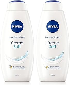 NIVEA Care Shower Creme Soft (750ml) Caring Shower Body Cream Enriched with Almond Oil, Moisturising Shower Gel Body Wash, Skin Moisturiser with Mild Scent (Pack of 2)