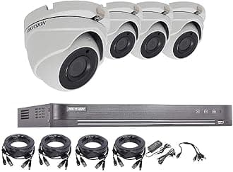 HIKVISION 5MP CCTV SECURITY SYSTEM 4K DVR 4CH 1TB H.265+ HIK 5 MP 2.8MM CAMERA OUTDOOR NIGHT VISION KIT UAE SELLER DS-7204HUHI-K1