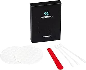 Hotel Vanity Set in box Individually Wrapped, Bulk Hotel Amenities Kit, Hotel Hospitality Set, Hygiene Products Include Cosmetic Cotton Pads, Cotton Swabs, Nail File (Paper Sticks) (100)
